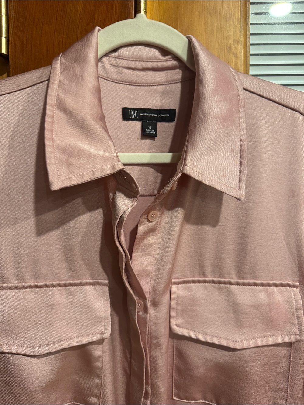 INC International Concepts Dusty Pink Utility Jumpsuit with Belt - Picture 9 of 12